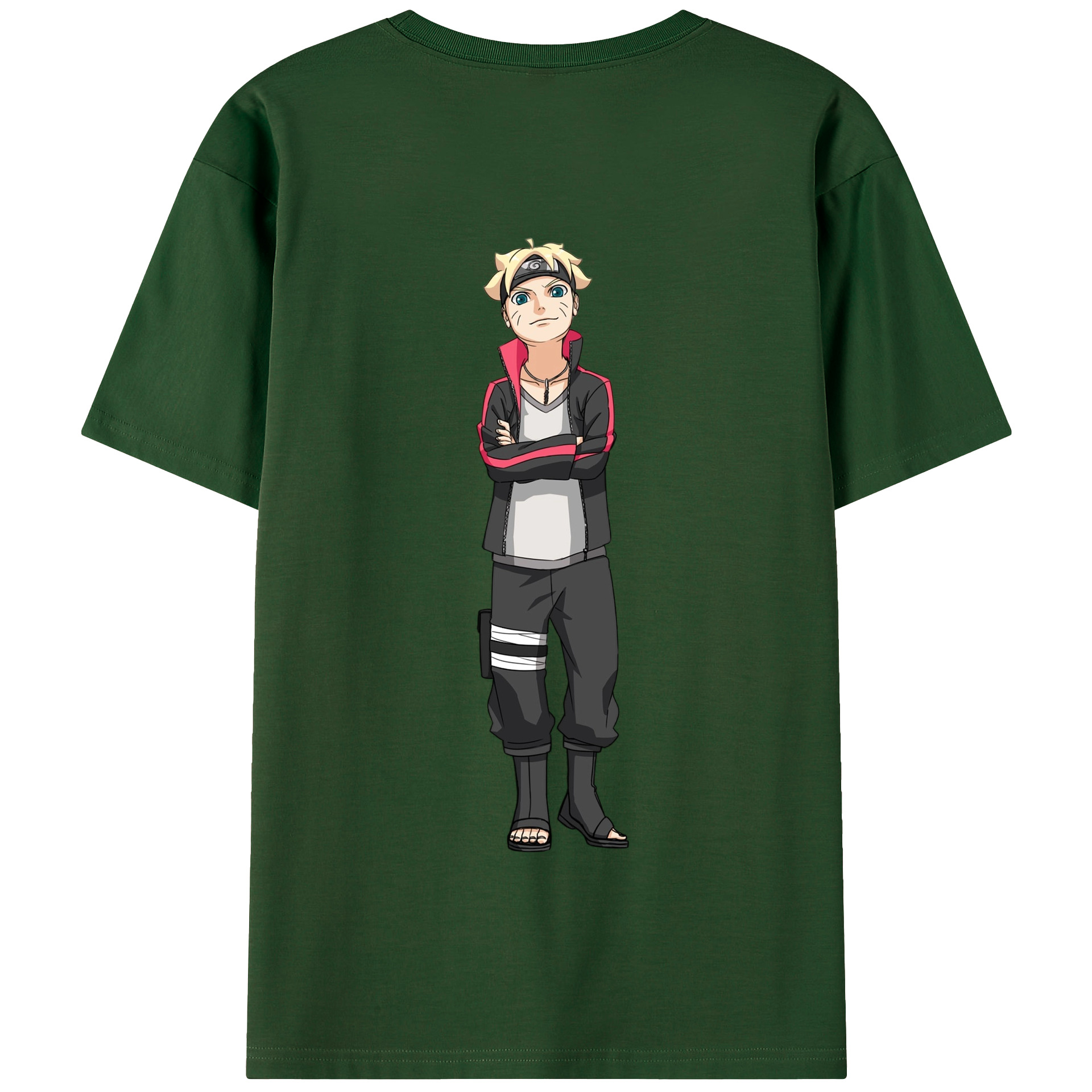 （画像用） NARUTO -ナルト- うずまき ボルト Uzumaki Boruto 綿100％半袖Tシャツ（背面プリント）